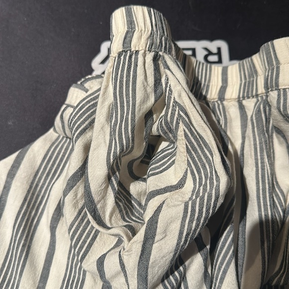 🎁HP🎁 Marine Layer Allison Pant White/Navy Strips Front Pockets Regular Large EUC - Picture 9 of 15